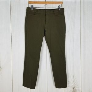 Banana Republic Army Green Slim Fit Crop Pants